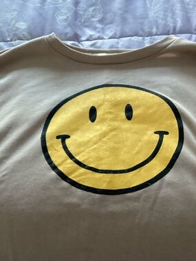 Yellow Smiley Face Graphic Tee